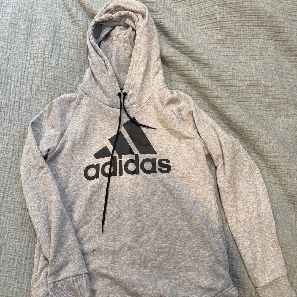 Adidas Heather Gray Pullover Hoodie